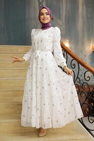 Lila Hijab Dress 35722LILA - 1