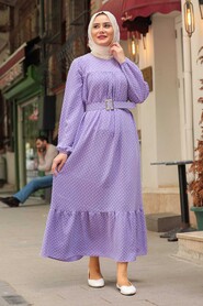 Lila Hijab Dress 3738LILA - 1