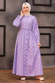 Lila Hijab Dress 4338LILA - 1