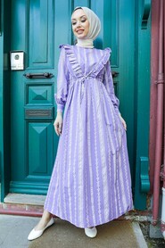 Lila Hijab Dress 4347LILA - 1
