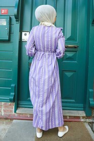 Lila Hijab Dress 4347LILA - 2