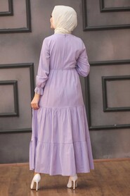 Lila Hijab Dress 43520LILA - 2