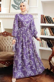 Lila Hijab Dress 56830LILA - 2