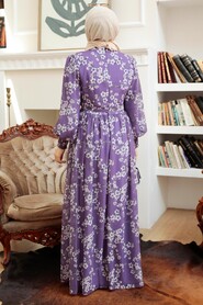 Lila Hijab Dress 56830LILA - 3