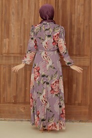 Lila Hijab Dress 7102LILA - 2