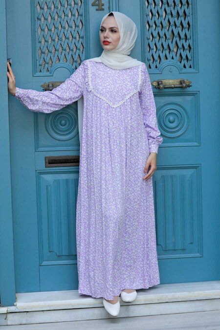 Lila Hijab Dress 7660LILA - NEVA STYLE
