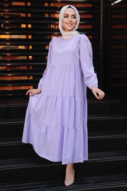 Lila Hijab Dress 7688LILA - 2