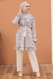 Lila Hijab Dual Suit Dress 30410LILA - 1