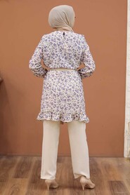 Lila Hijab Dual Suit Dress 30410LILA - 2