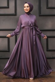  Stylish Lila Muslim Prom Dress 1418LILA - 1