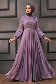  Elegant Lila Muslim Fashion Evening Dress 2212LILA - 1