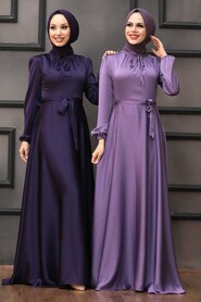  Long Lila Muslim Prom Dress 25130LILA - 3