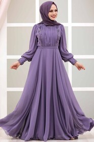  Luxury Lila Modest Islamic Clothing Prom Dress 25781LILA - 2