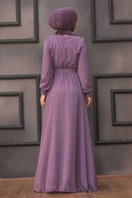 Lila Hijab Evening Dress 2754LILA - 2