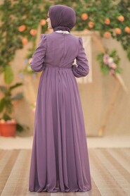  Luxorious Lila Islamic Clothing Engagement Dress 2760LILA - 2