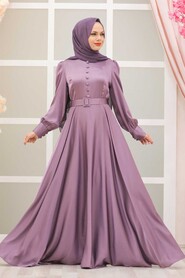  Luxorious Lila Islamic Wedding Gown 3038LILA - 1