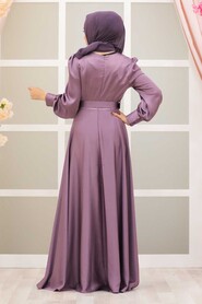  Luxorious Lila Islamic Wedding Gown 3038LILA - 3