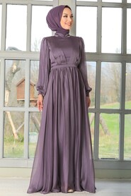 Lila Hijab Evening Dress 33232LILA - 2