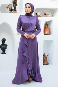  Modern Lila Muslim Evening Gown3381LILA - 2