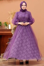  Stylish Lila Muslim Wedding Dress 40440KLILA - 2