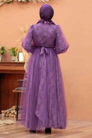  Stylish Lila Muslim Wedding Dress 40440KLILA - 3