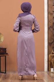  Long Lila Hijab Evening Gown 43650LILA - 2