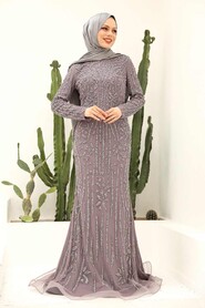  Luxorious Lila Muslim Evening Gown 820LILA - 3