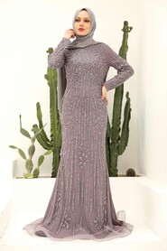  Luxorious Lila Muslim Evening Gown 820LILA - 2