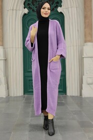 Lila Hijab Knitwear Cardigan 4182LILA - 6