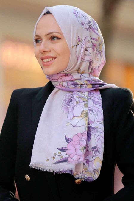 Lila Hijab Shawl 4927LILA - NEVA STYLE