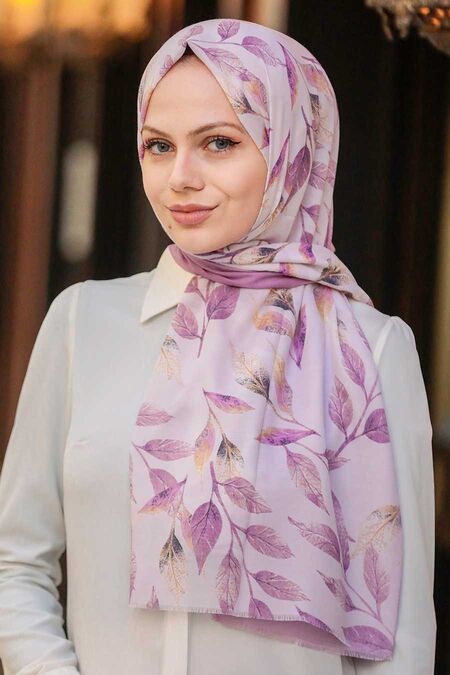 Lila Hijab Shawl 4928LILA - NEVA STYLE