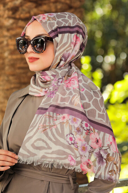 Lila Hijab Shawl 7541LILA - NEVA STYLE