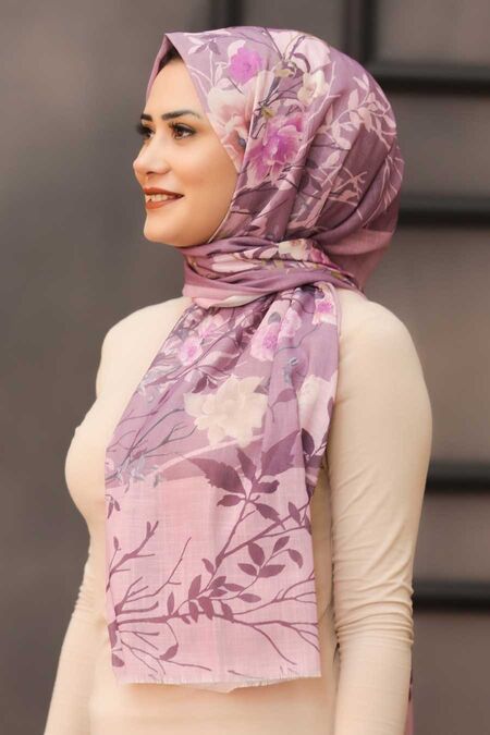 Lila Hijab Shawl 7565LILA - NEVA STYLE