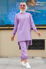 Lila Hijab Suit 5741LILA - 1
