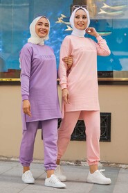 Lila Hijab Suit 5741LILA - 2