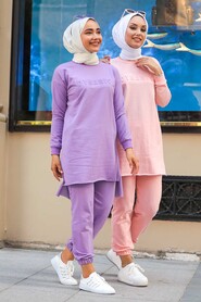 Lila Hijab Suit 5741LILA - 4