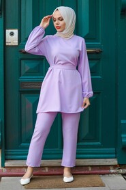 Lila Hijab Suit Dress 26660LILA - 1