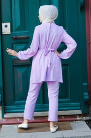 Lila Hijab Suit Dress 26660LILA - 2