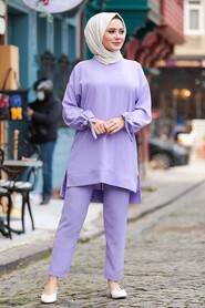 Lila Hijab Suit Dress 5617LILA - 2