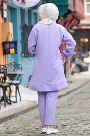 Lila Hijab Suit Dress 5617LILA - 5