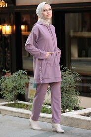 Lila Hijab Suit Dress 6902LILA - 1