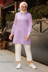 Lila Hijab Sweatshirt 1595LILA - 1