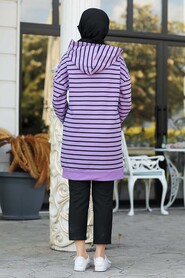 Lila Hijab Sweatshirt & Tunic 40501LILA - 2