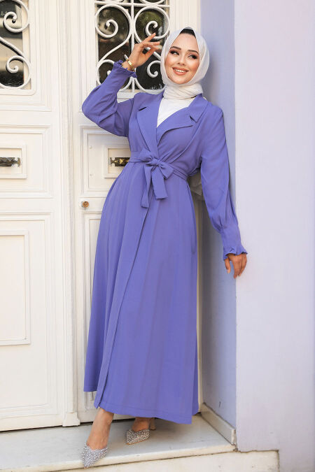 Lila Modest Coat 59931LILA - NEVA STYLE