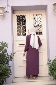Lilac Modest Two-Piece Set 7655LILA - 4