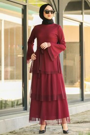 Mahogany Hijab Daily Dress 145BR - 1