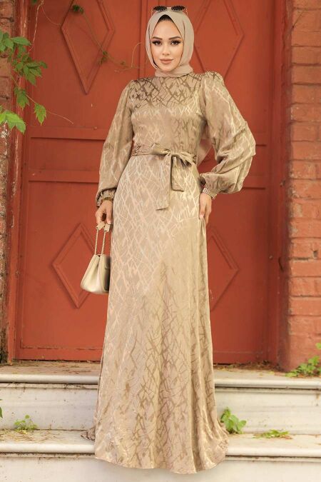 Mink Elegant Evening Gown 23272V - NEVA STYLE