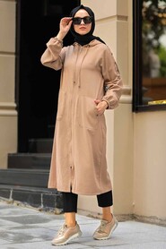 Mink Hijab Coat 12150V - 2