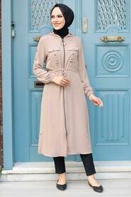 Mink Hijab Coat 502V - 1