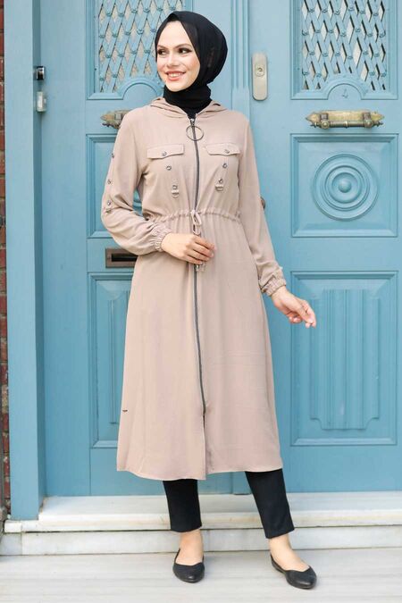 Mink Hijab Coat 502V - NEVA STYLE
